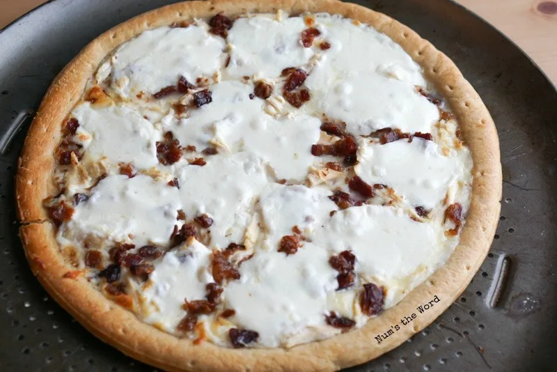 Chicken Bacon Ranch Pizza - fresh baked whole pizza, uncut