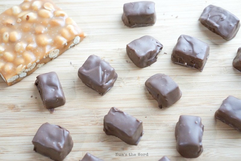 Salted Peanut Caramels - caramels dipped in chocolate