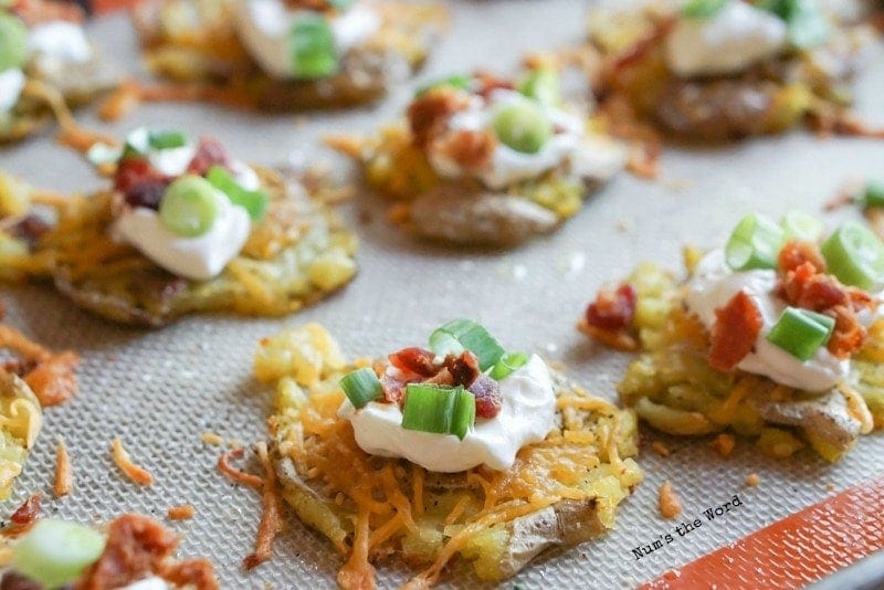 Loaded Smashed Potatoes - side image for fully prepared smashed potatoes