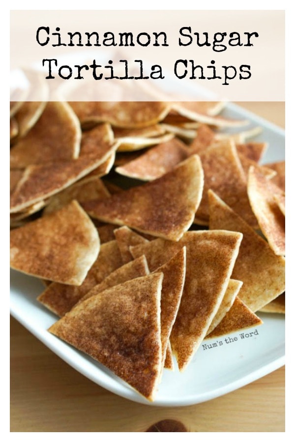 Cinnamon Tortilla Chips - Main image for recipe of baked chips on a platter