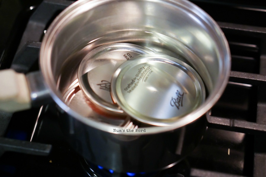 lids being sterilized