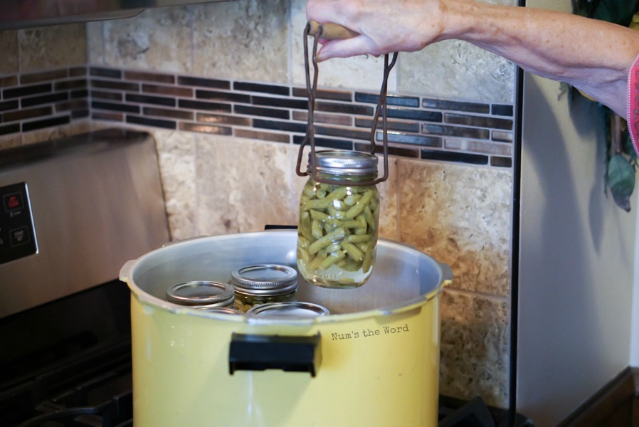 removing canned green beans from pressure cooker