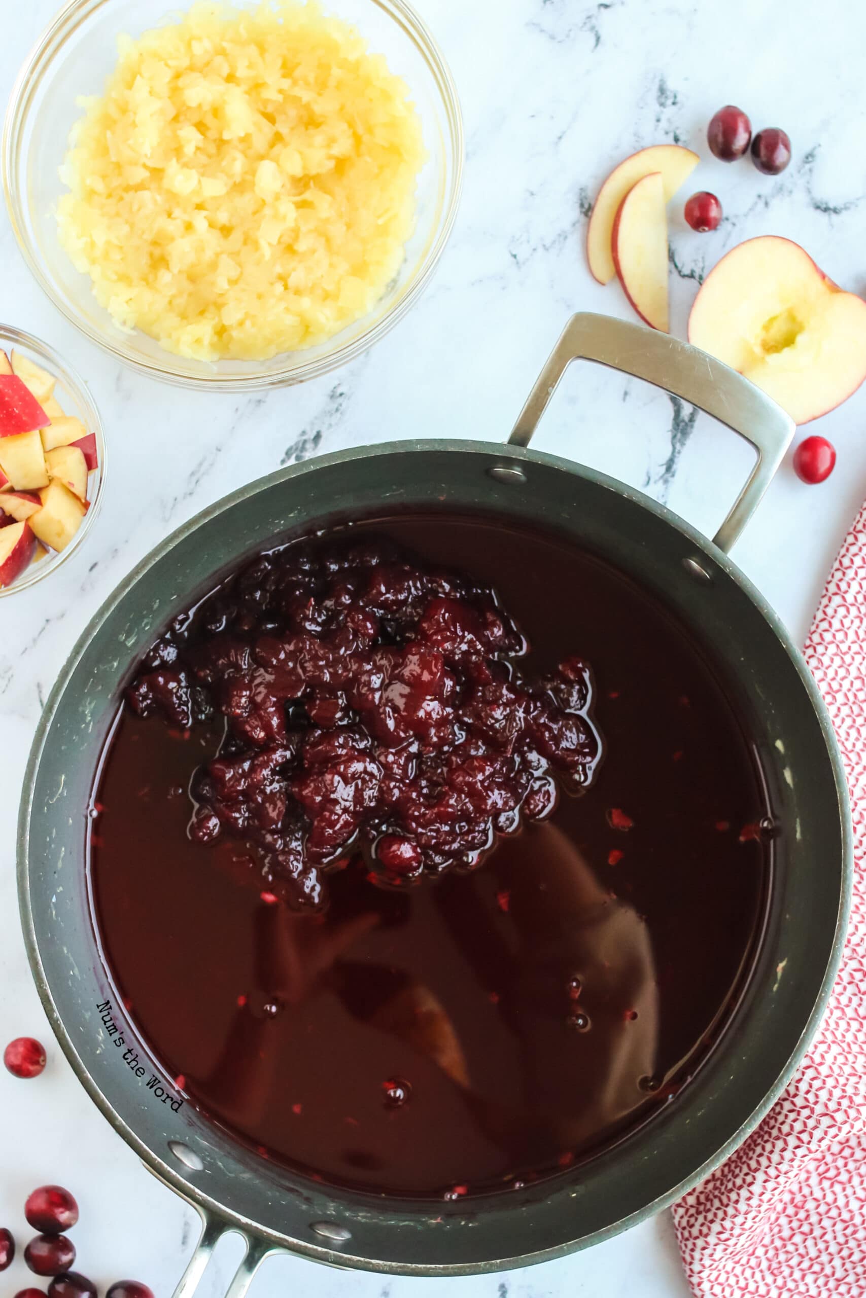 cranberry sauce added to jello