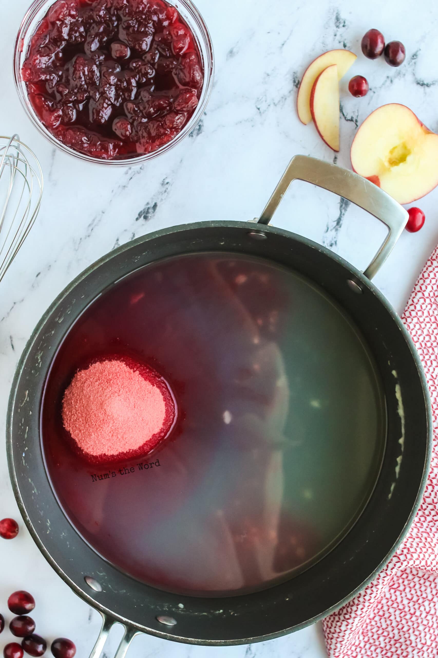 Cranberry Pineapple Salad - jello added to pineapple juice