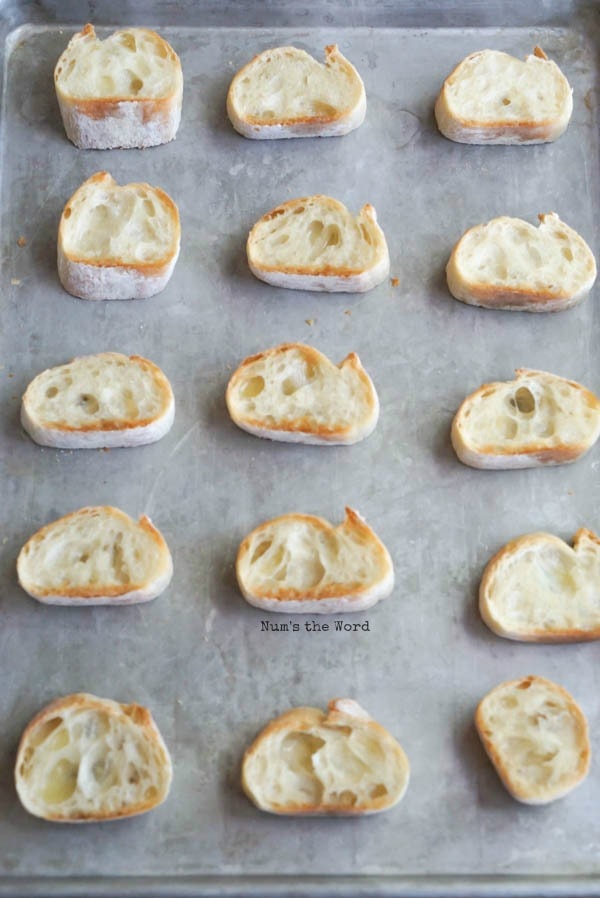 Leftover Cranberry Sauce Bruschetta - gently broiled bruschetta straight from oven