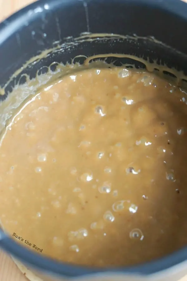 Grandma's Soft & Chewy Caramel Corn - caramel has reached soft ball stage