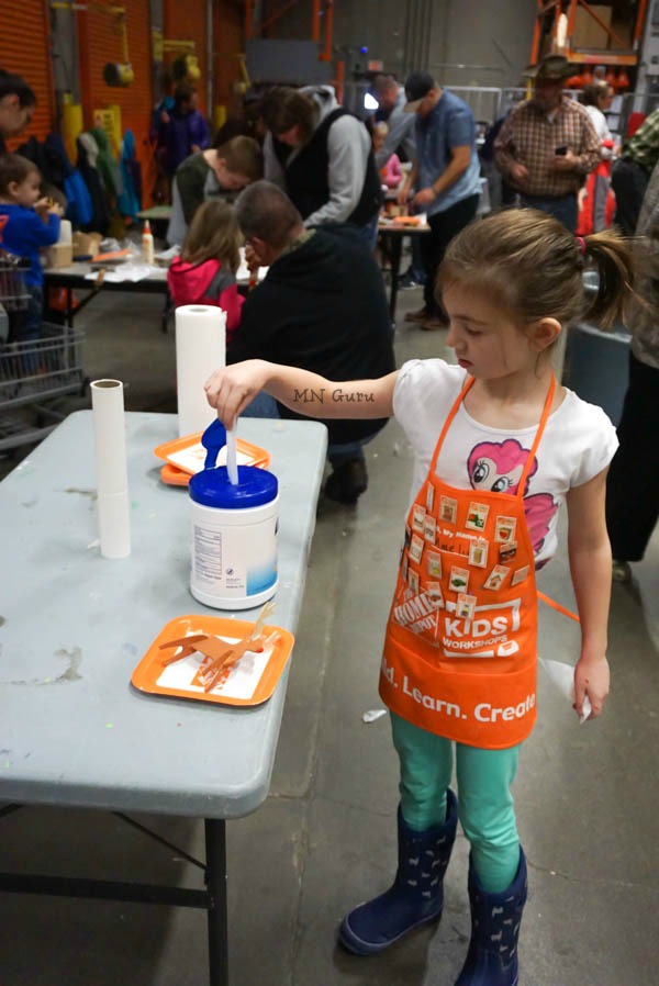 Home Depot Kids Workshop - Hand wipes and paper towels