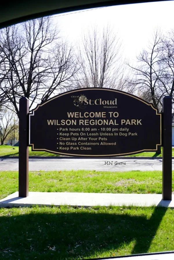 Main Park sign at entrance