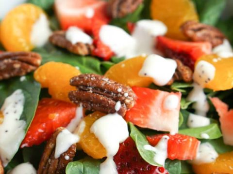 spinach strawberry mandarin orange salad with poppy seed dressing Strawberry Spinach Salad