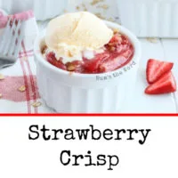 Strawberry Crisp Recipe - collage of images for Pinterest