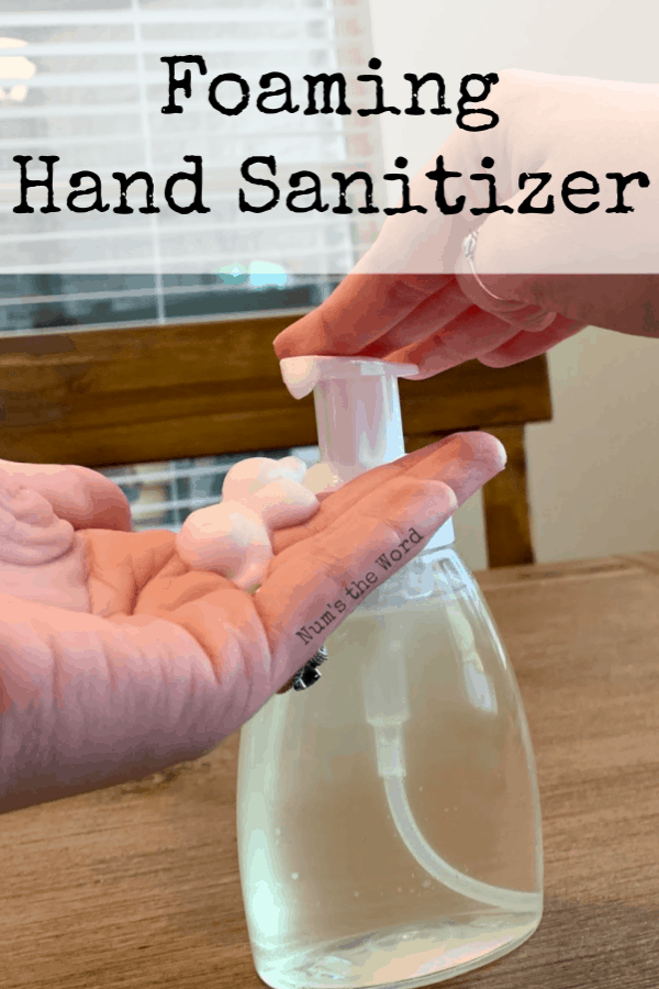 Hand store sanitiser foam