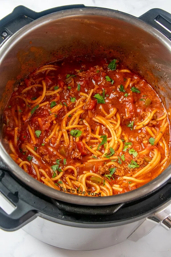 Instant Pot Spaghetti - Num's the Word