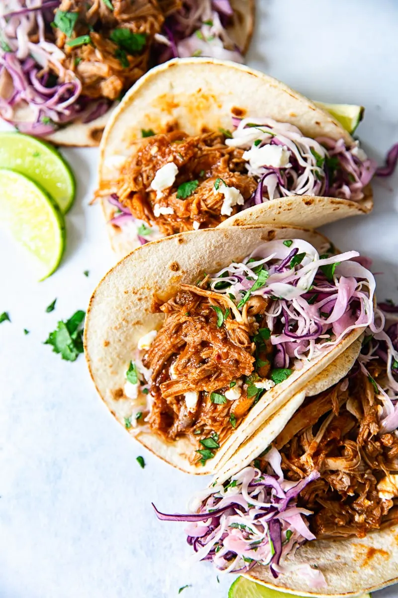 Photo of Slow Cooker Pulled Pork Tacos with Cilantro Lime Slaw