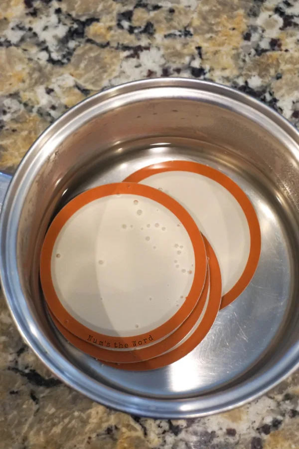 sterilized canning lids