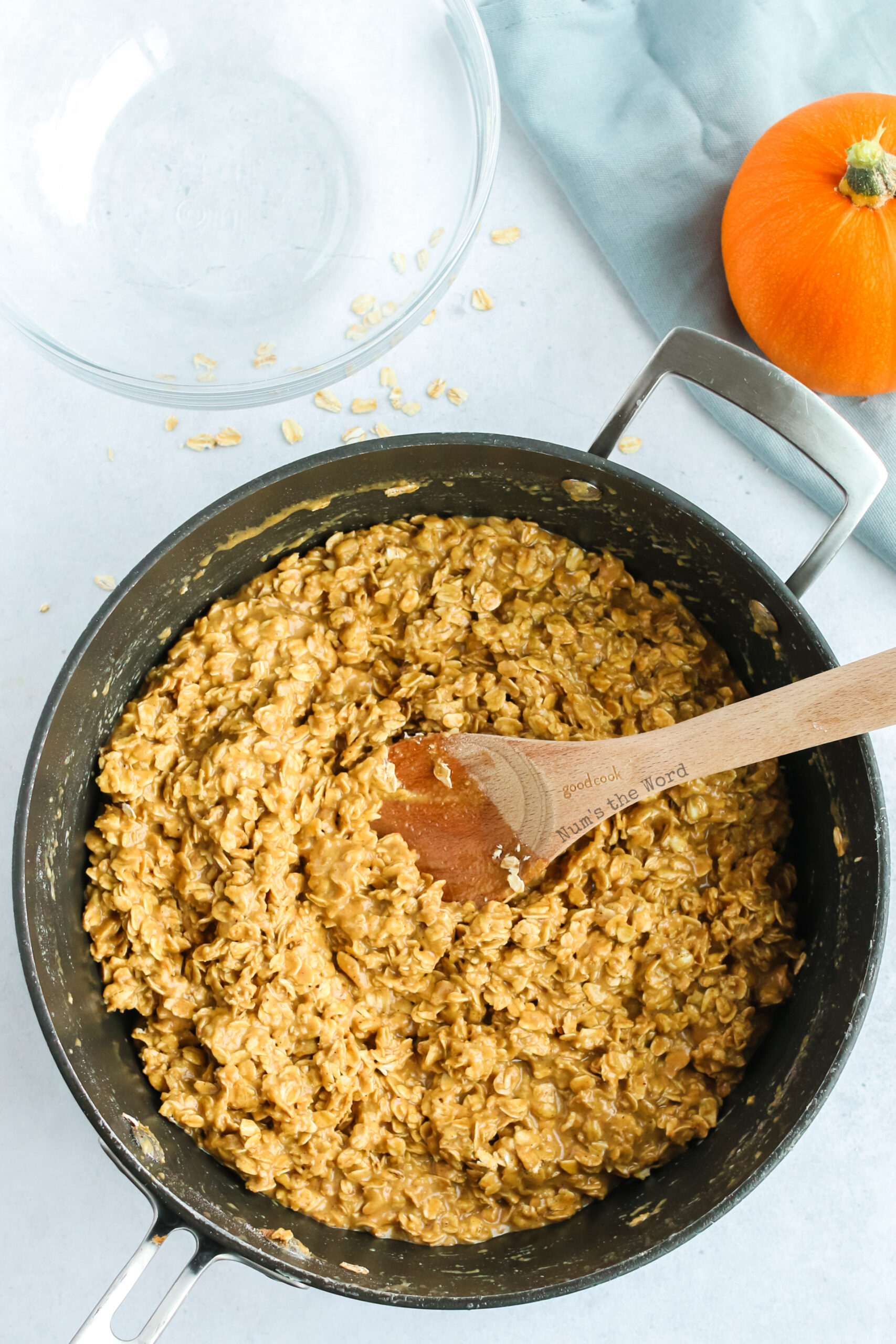 cookie batter in a pot.