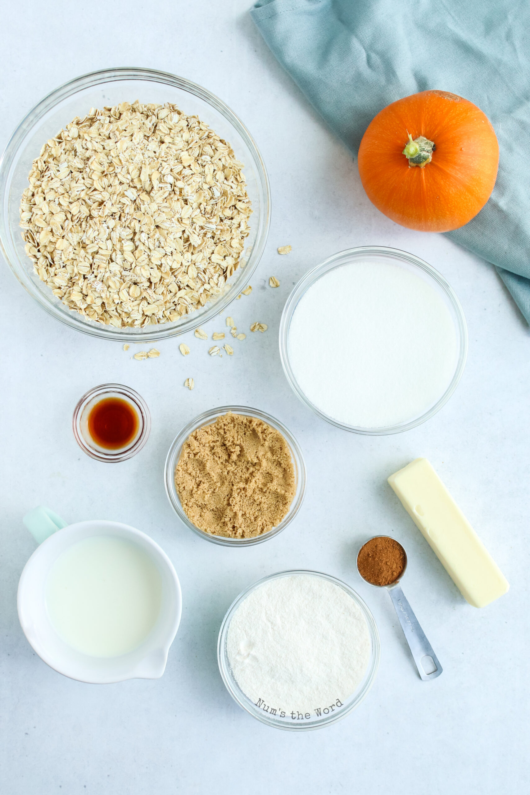 All ingredients laid out on the counter.