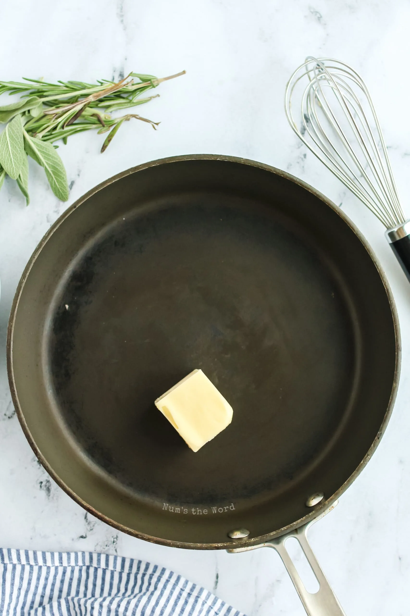 Butter in a skillet