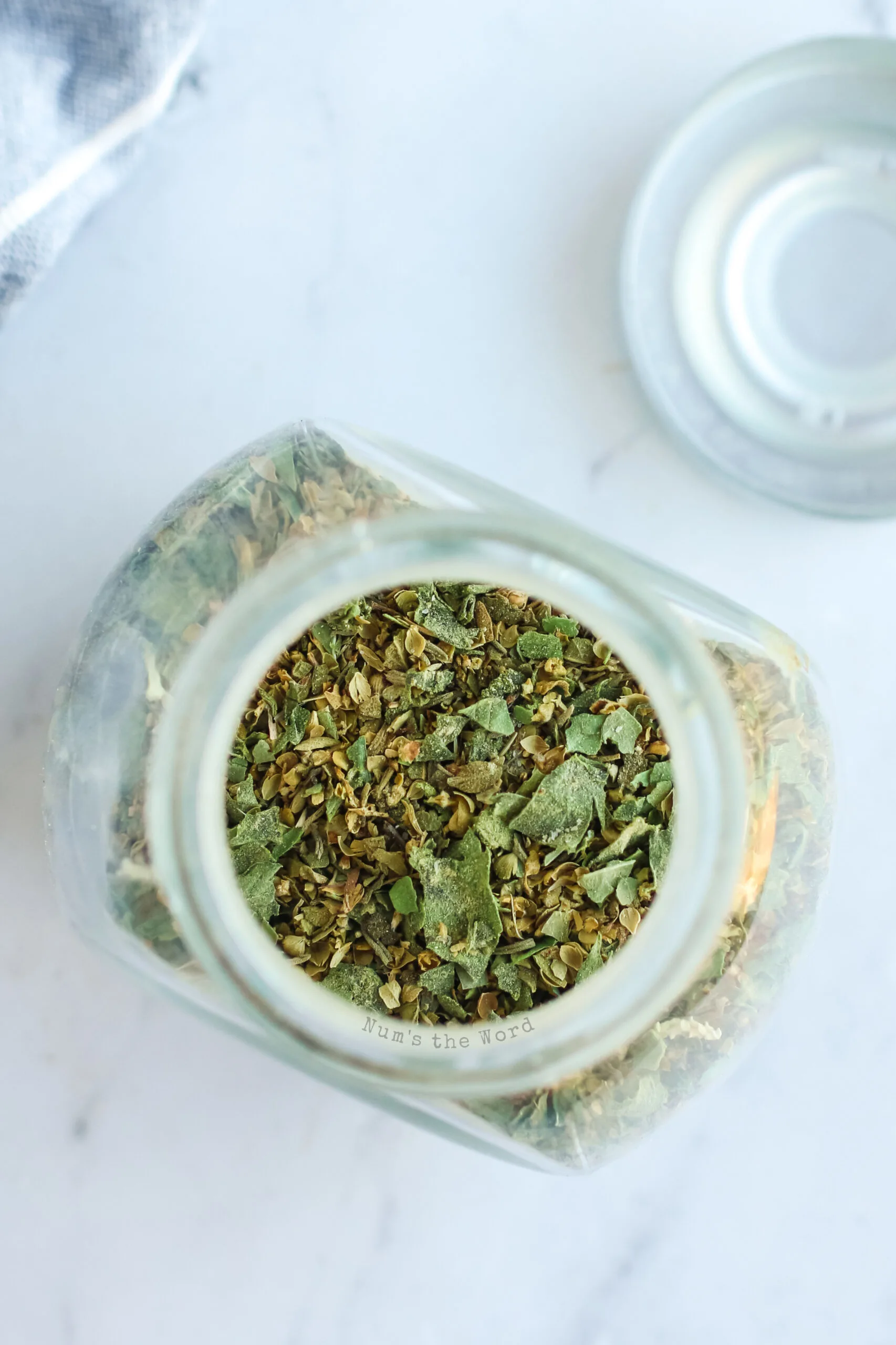 top view of seasonings in jar ready to use