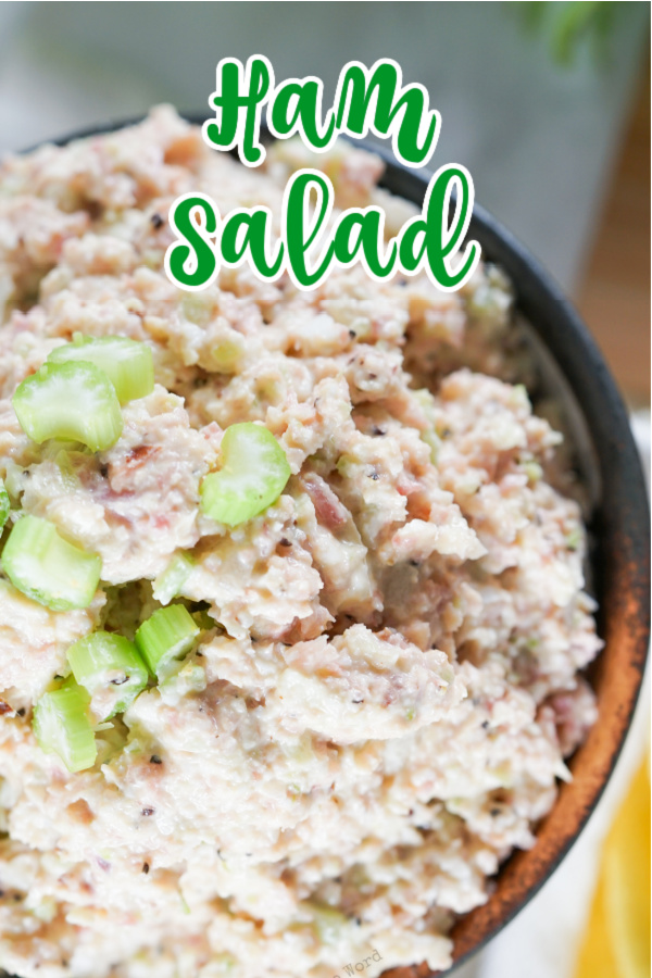 main image for recipe of ham salad in a bowl.