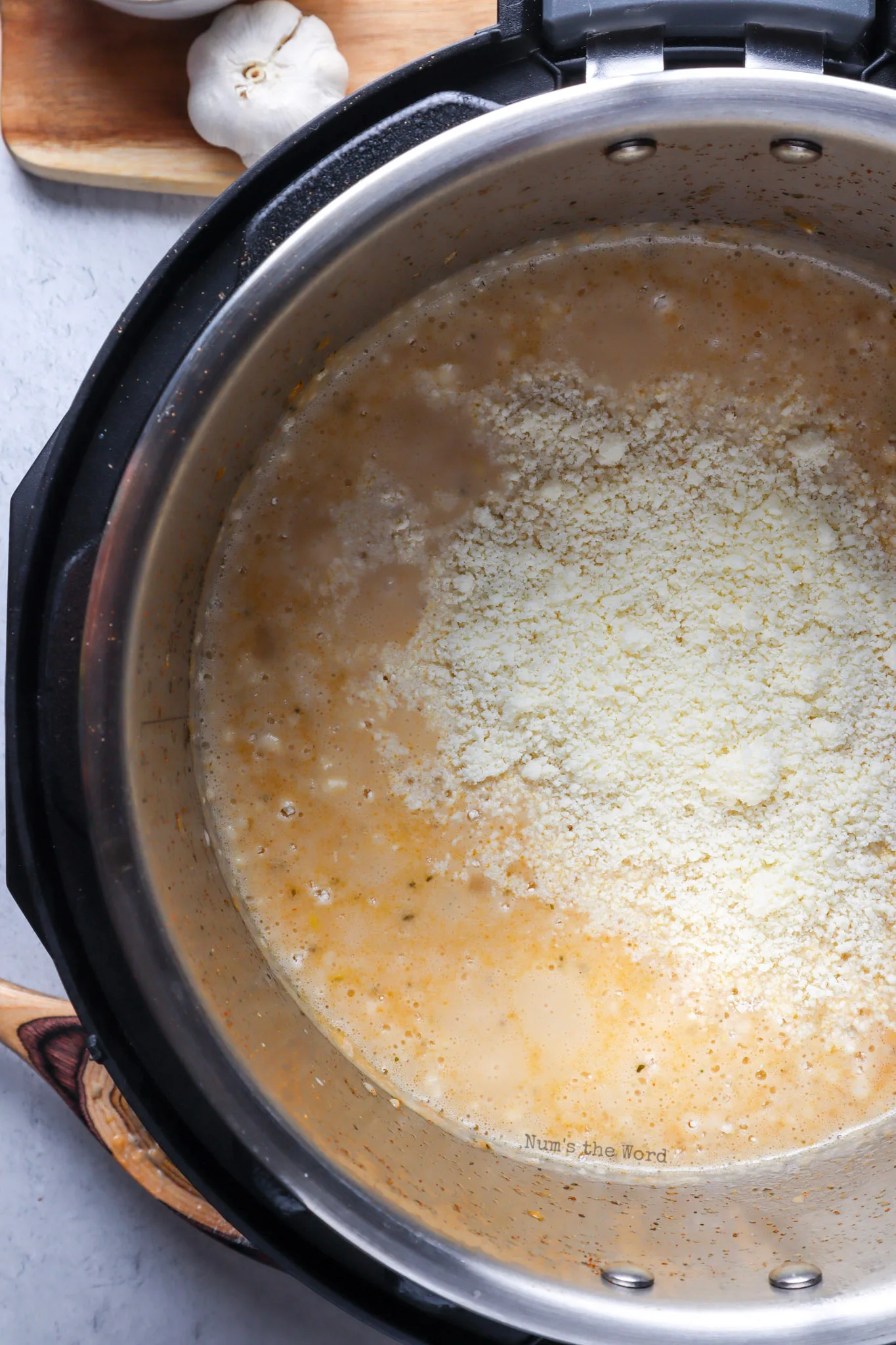 heavy whipping cream and cojita cheese added to soup.