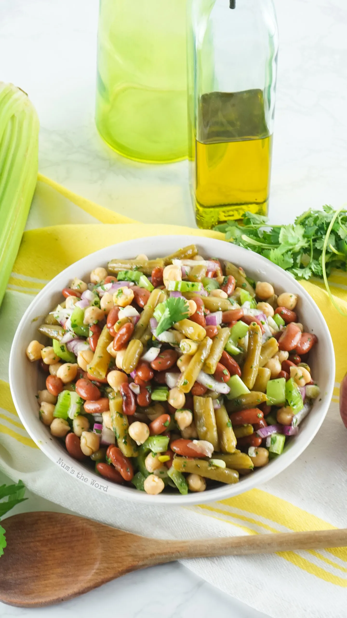 zoomed out image of salad in a serving bowl.