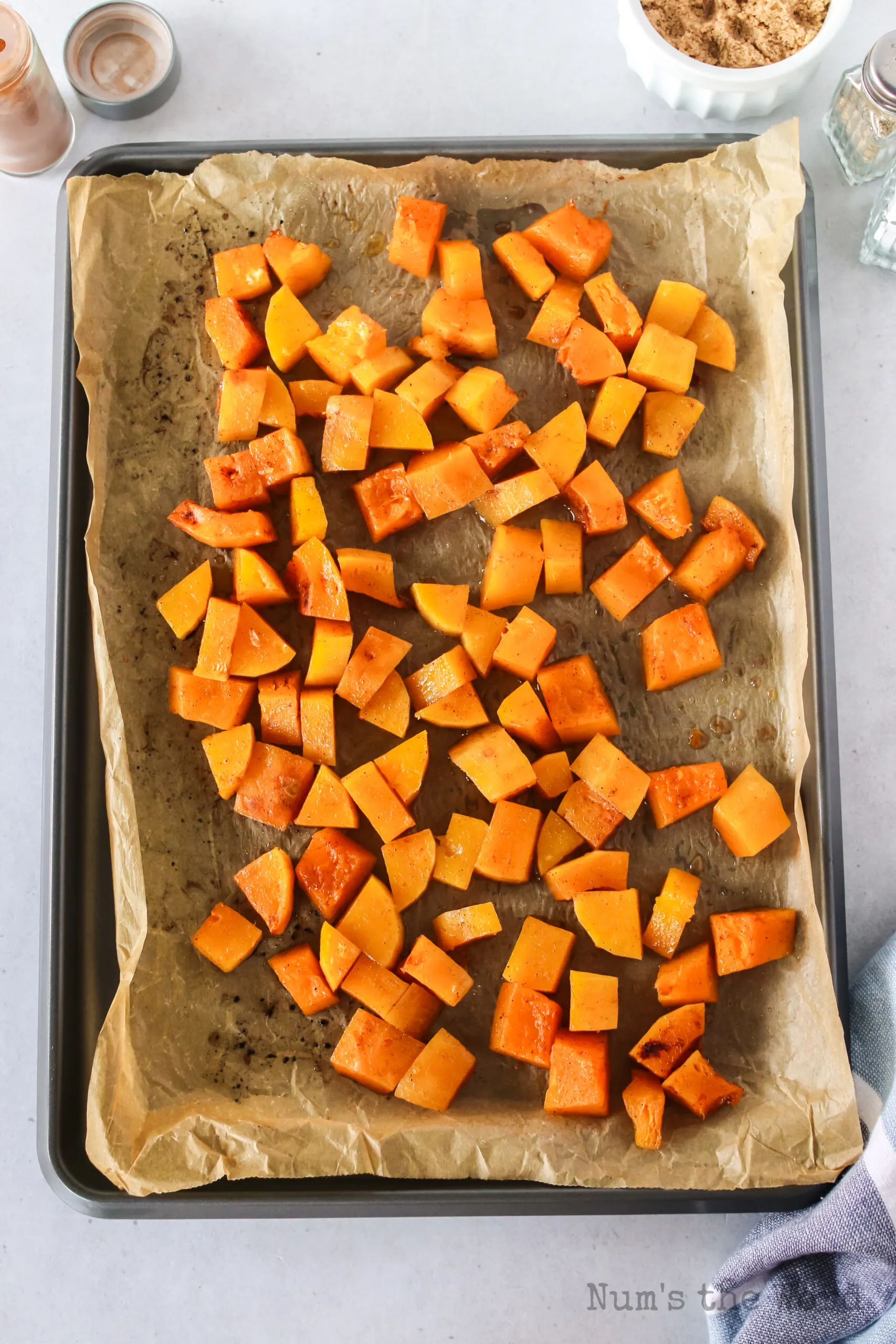 foil removed from squash. Ready to bake a little longer.