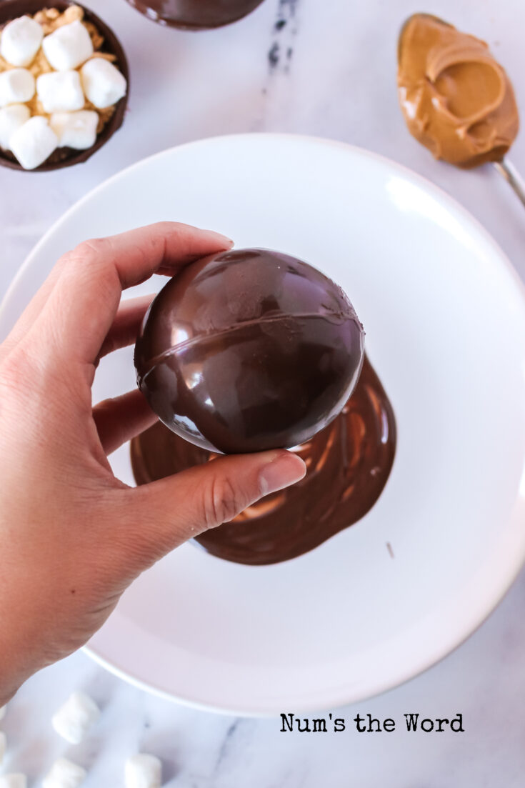 Peanut Butter Hot Cocoa Bombs - Num's the Word