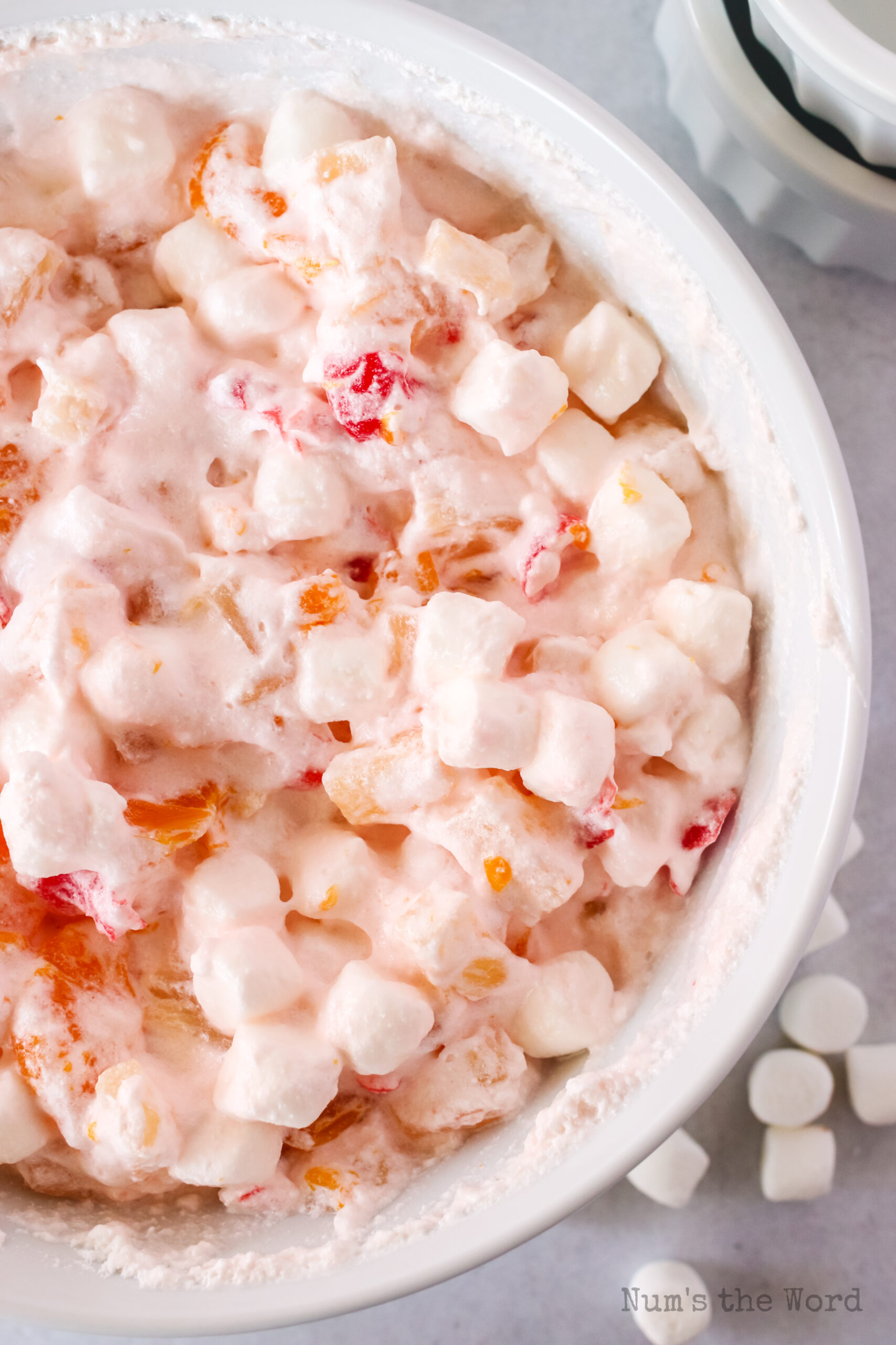 close up fruit salad in bowl