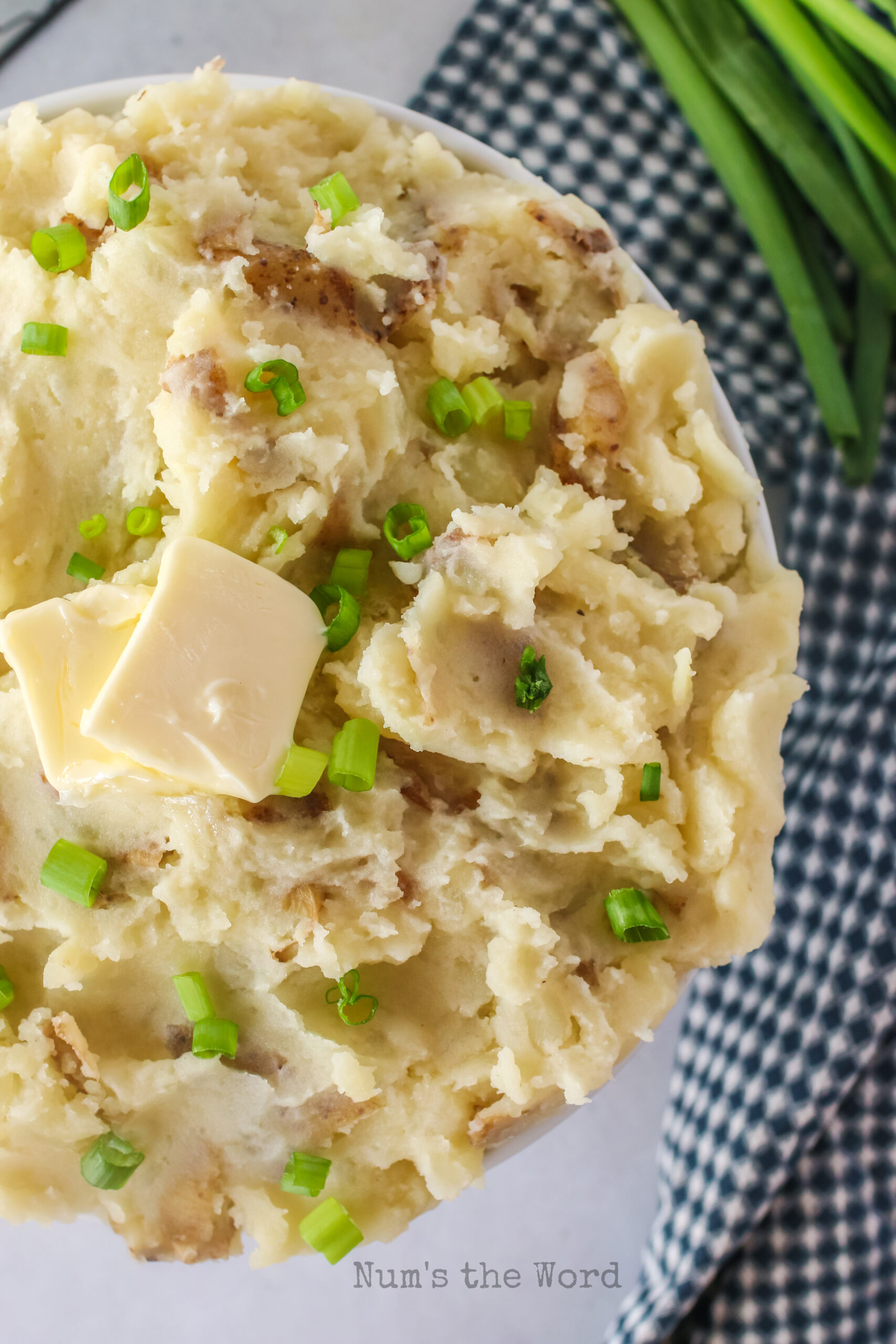 Image of Instant Pot Mashed Potatoes from the top looking down.