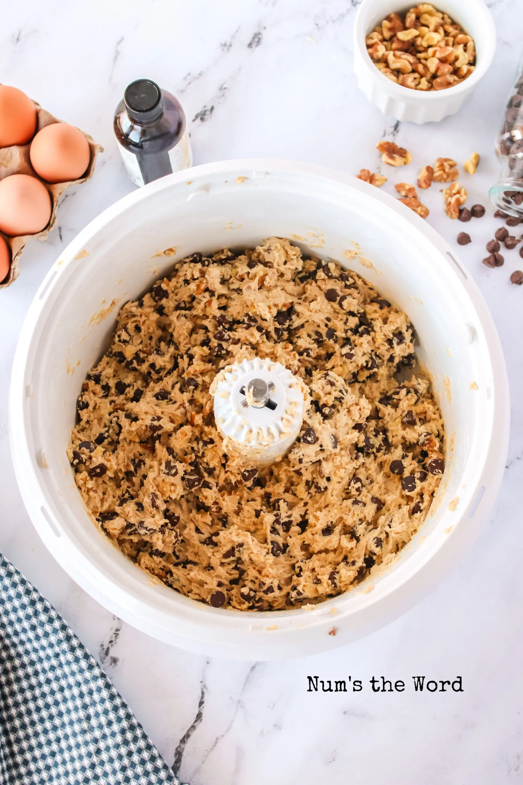 cookie dough fully mixed and ready to scoop.