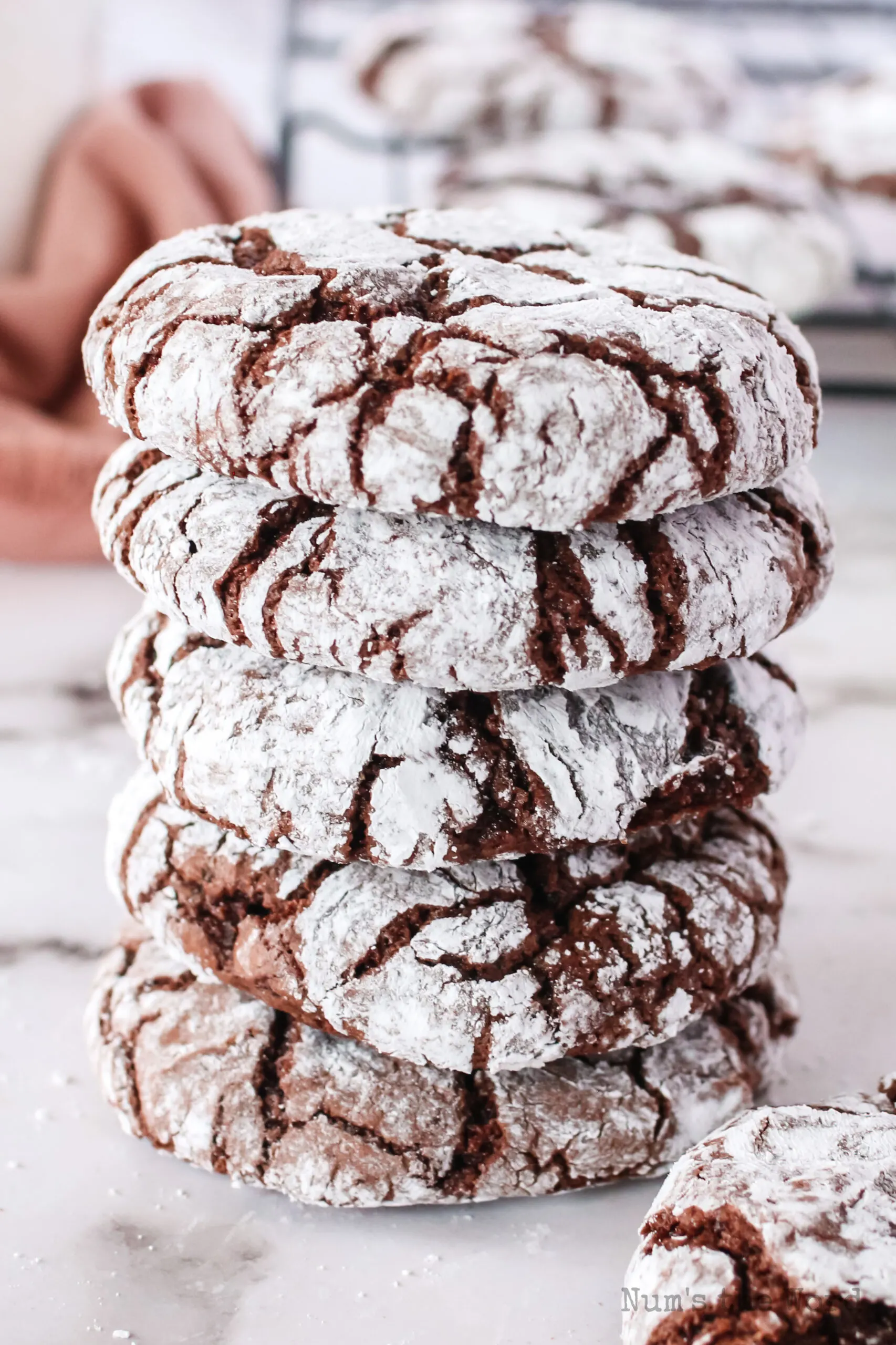 5 cookies stacked on top of each other.