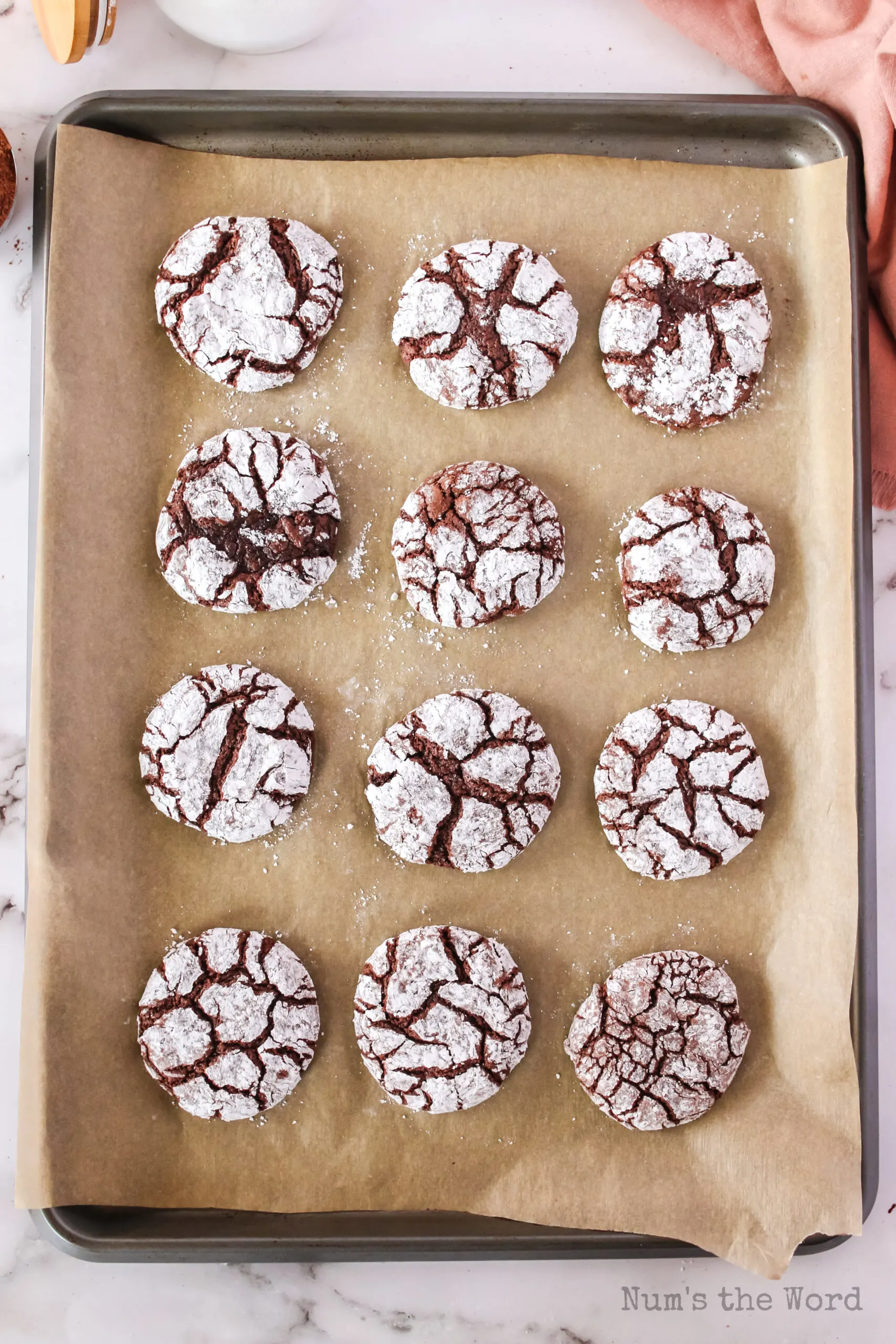 baked cookies on a cookie sheet