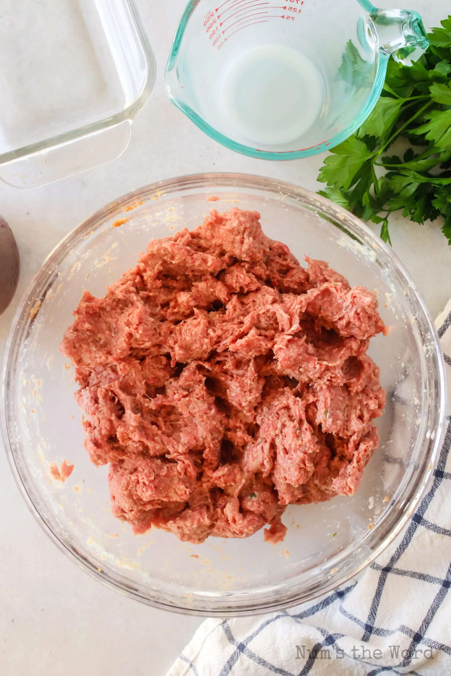 meatloaf all mixed together.