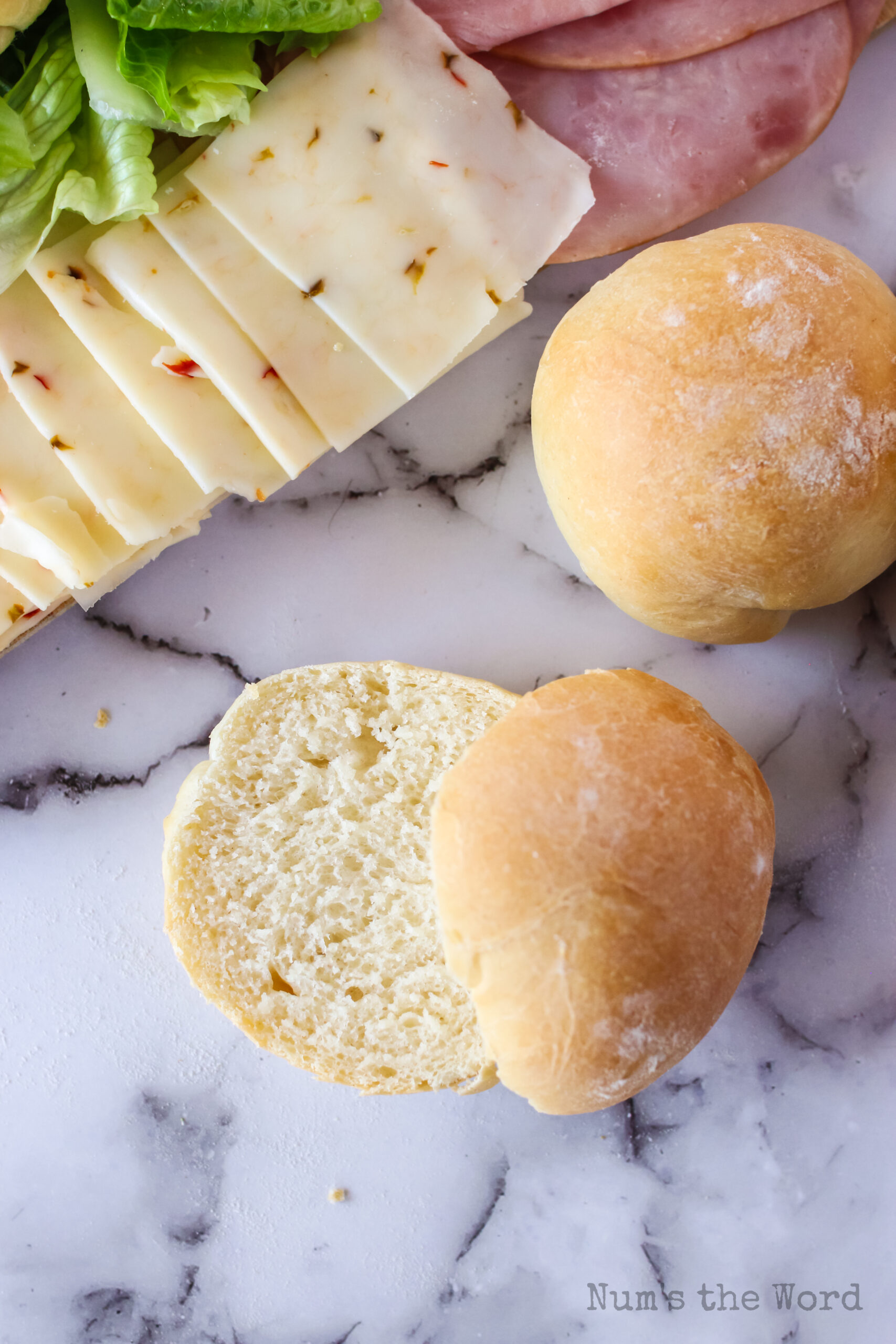 buns with cheese laid out.