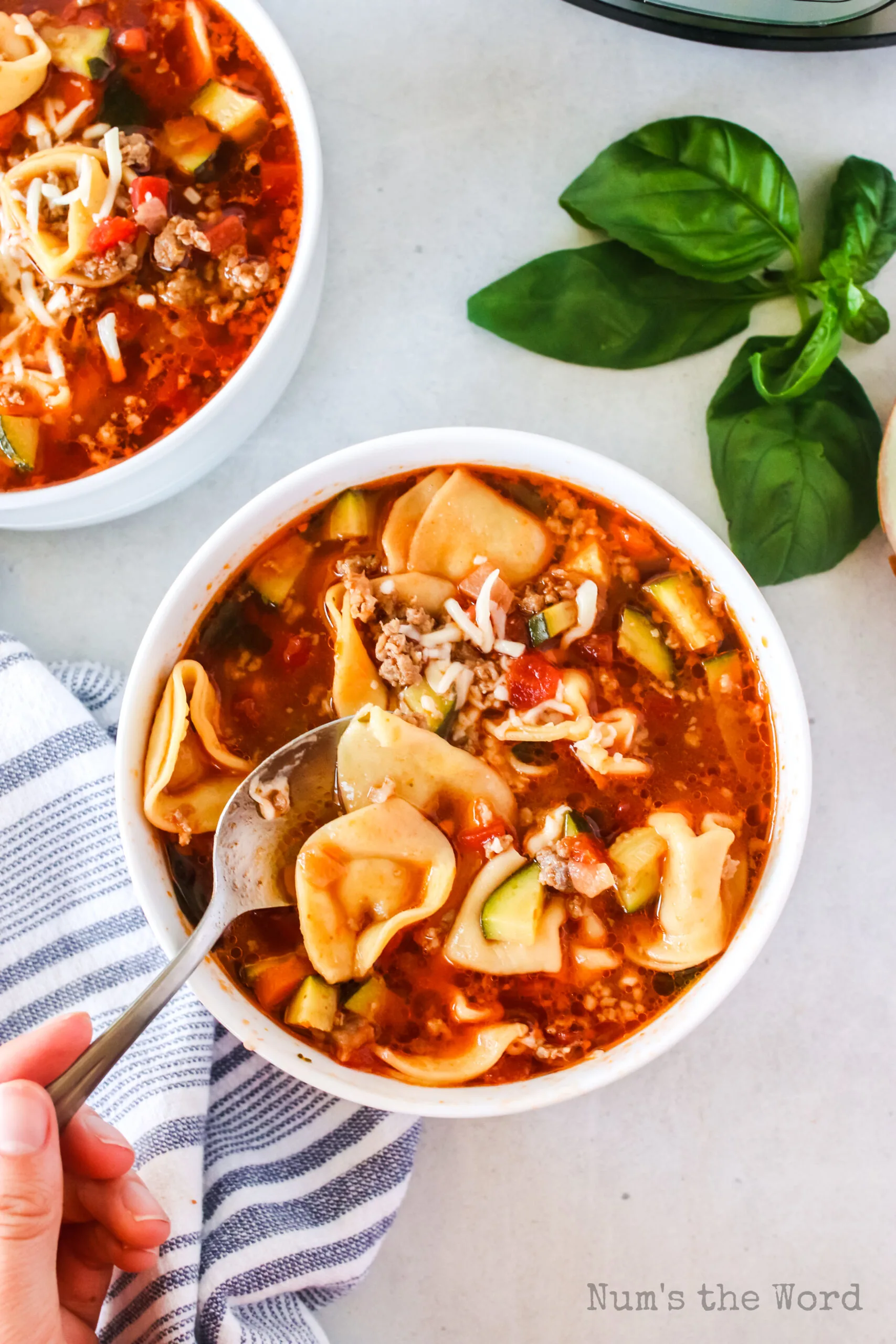 Instant Pot Sausage Tortellini Soup - Num's the Word