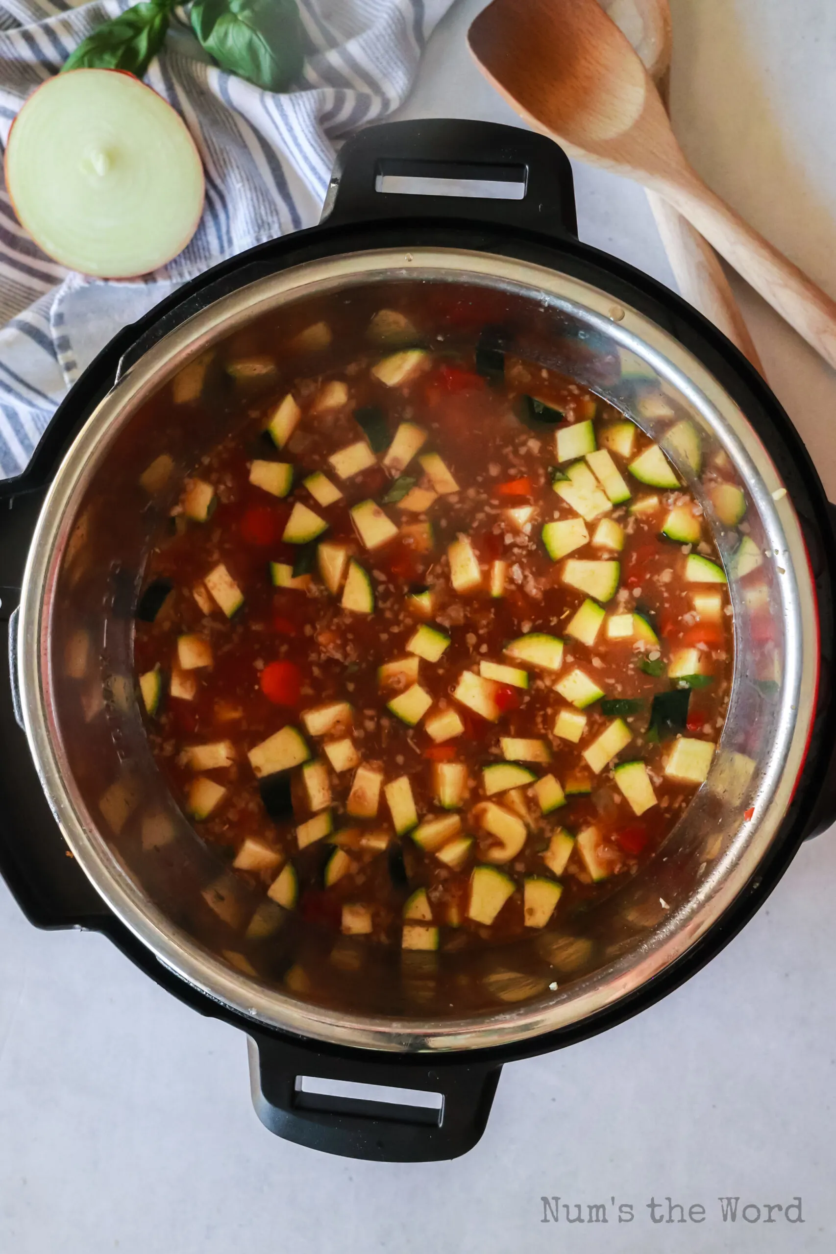 Cooked soup ready to dish up and serve