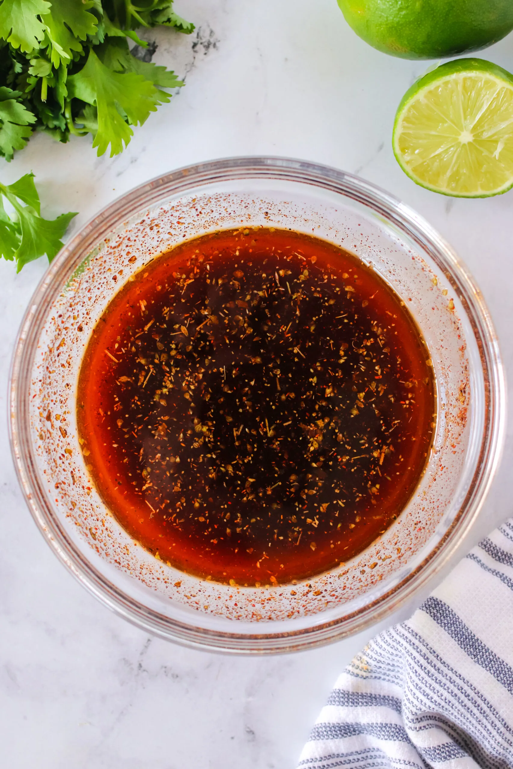 fajita marinade mixed together in a bowl