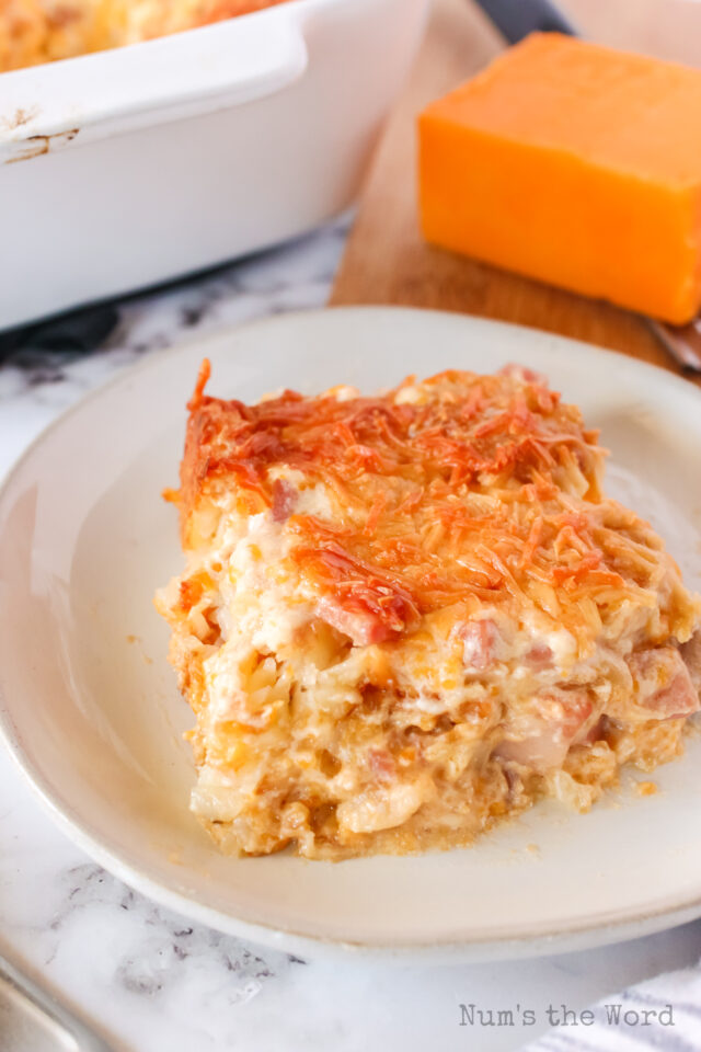 Ham & Hash Brown Breakfast Casserole - Num's The Word