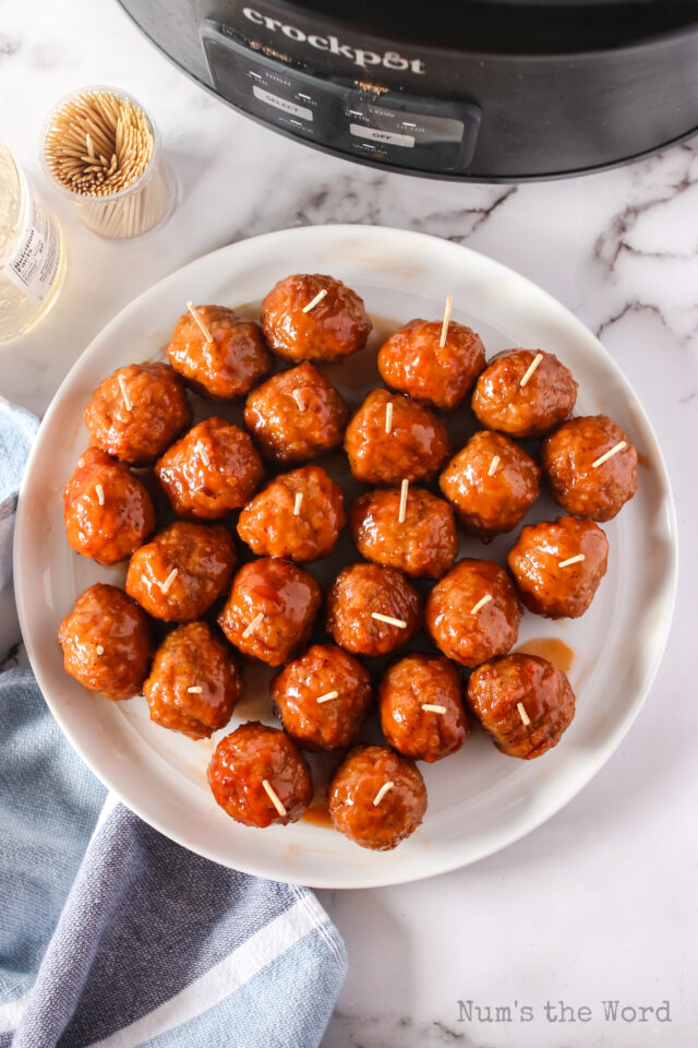 Crock Pot Apple Jelly Meatballs Num's the Word