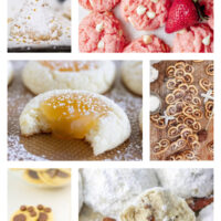 collage of 6 images for cookies with 6 ingredients or less