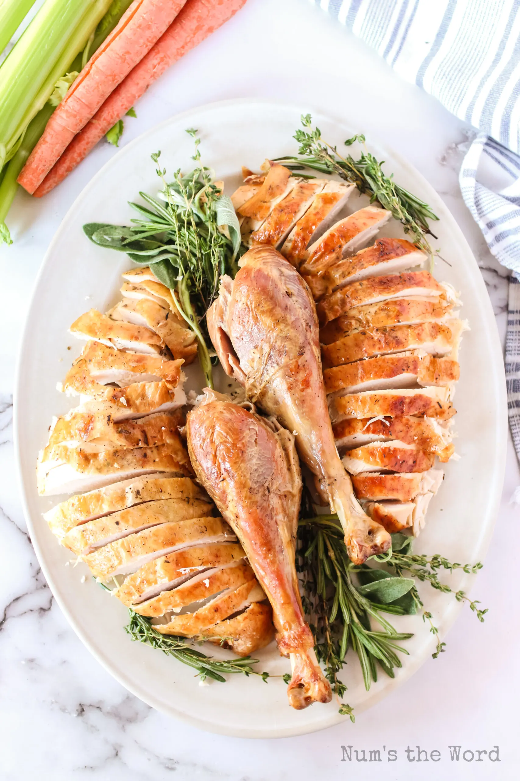 Carved turkey in a bag and ready to serve