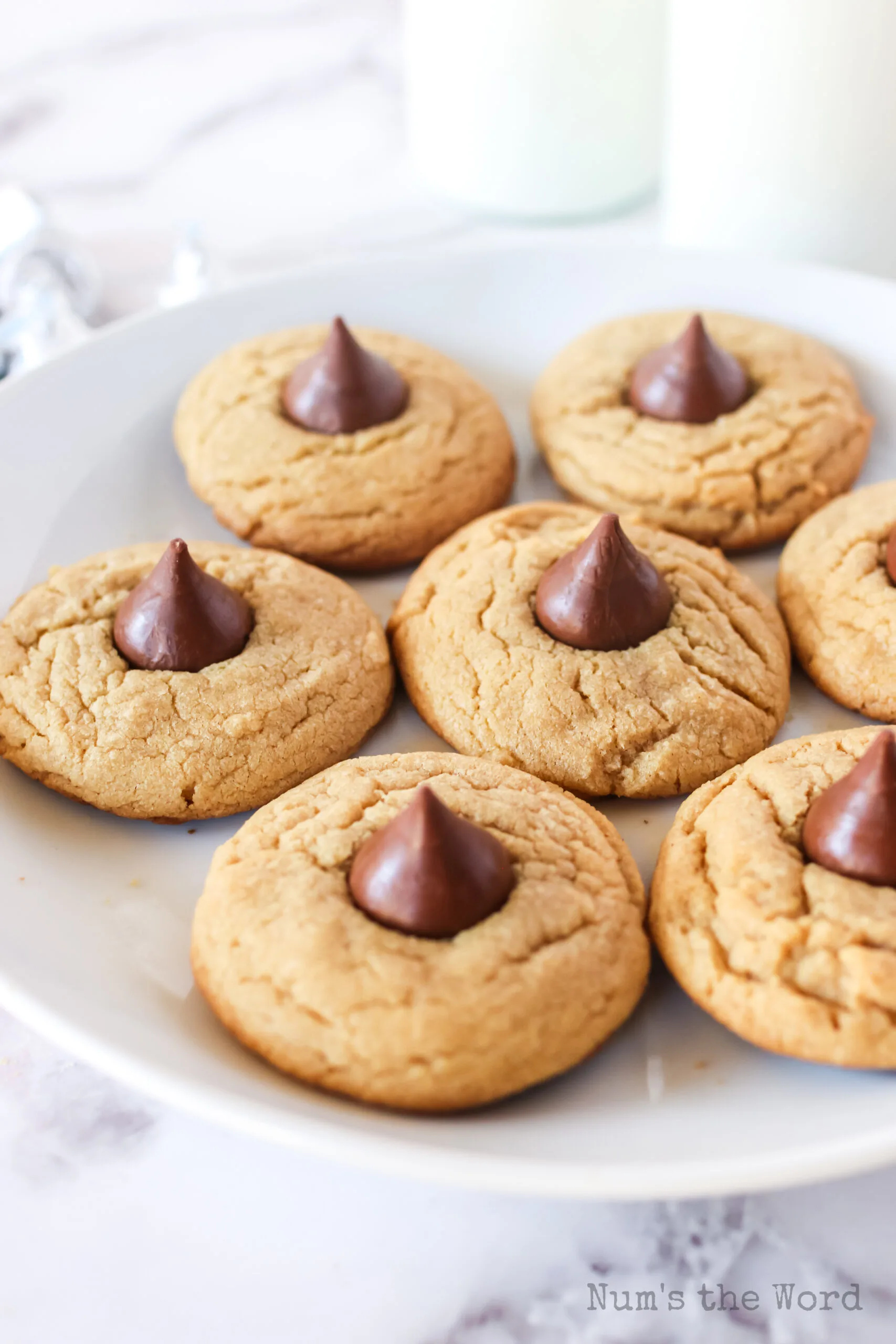 kiss cookies on a plate ready to enjoy