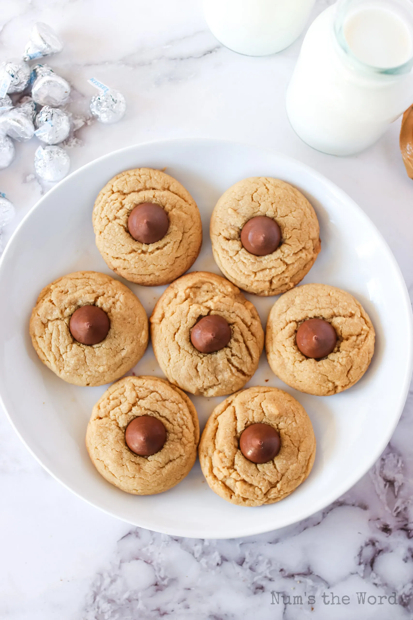 cookies on plate, photo taken from top looking down