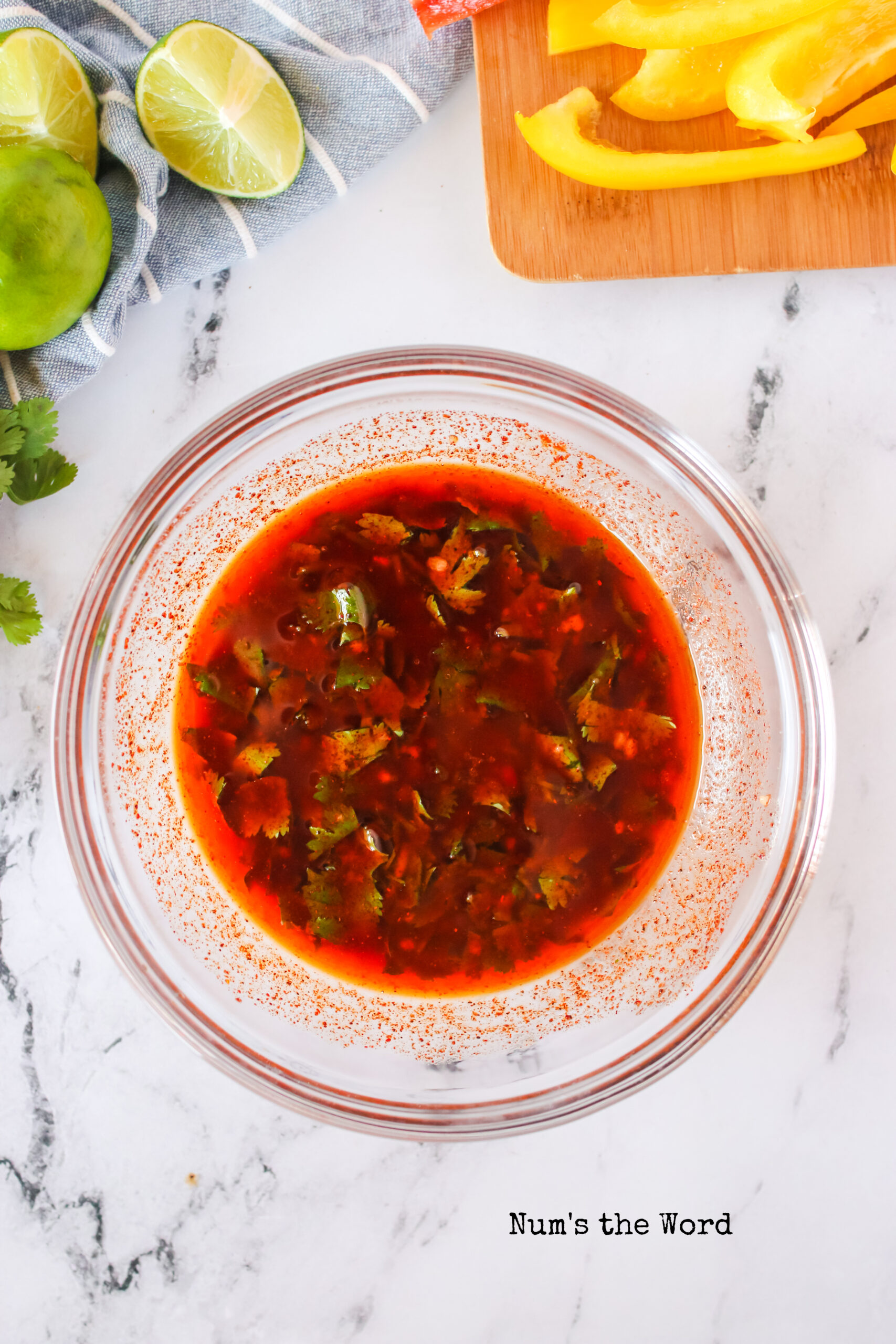 Fajita marinade in a bowl