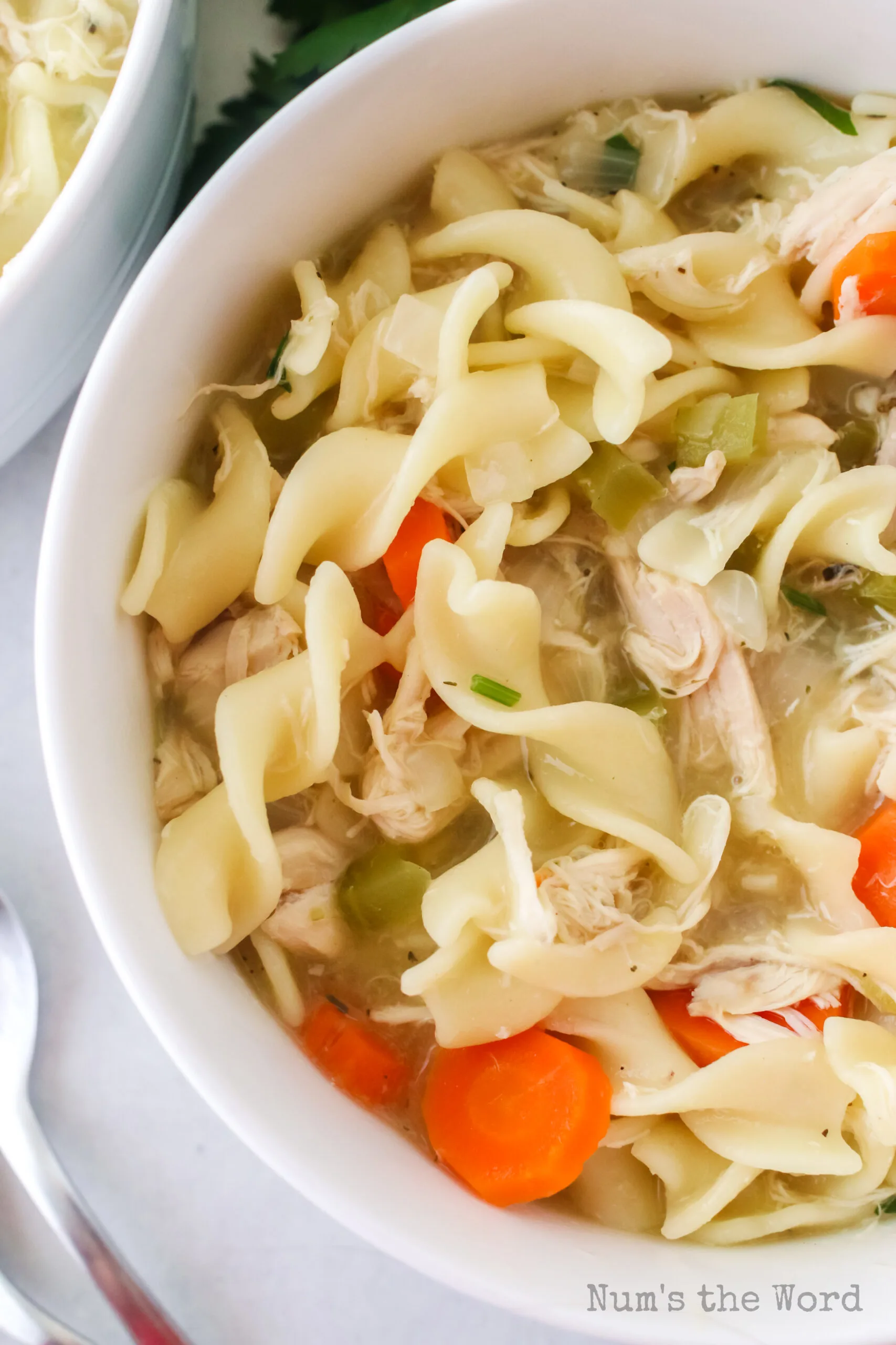 zoomed in bowl of soup ready to eat