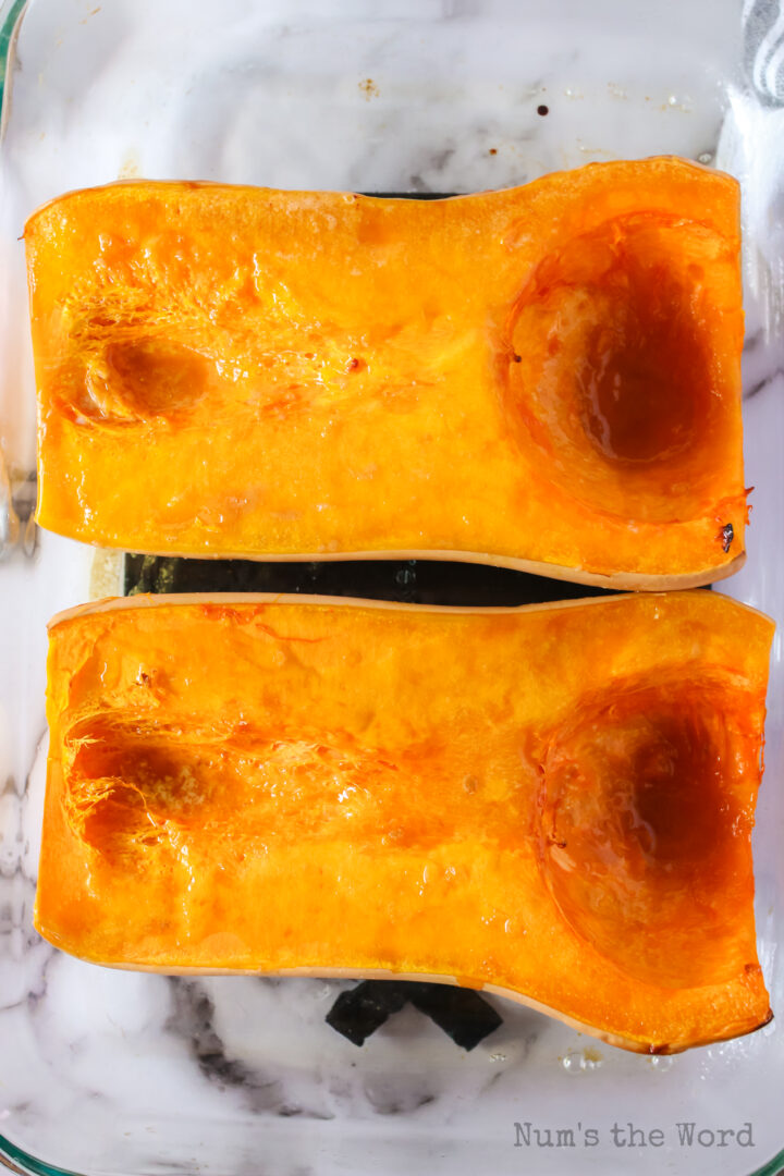 Roasted Butternut Squash Halves - Num's the Word