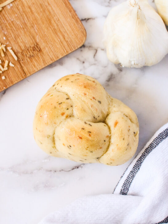 single bread knot ready to eat