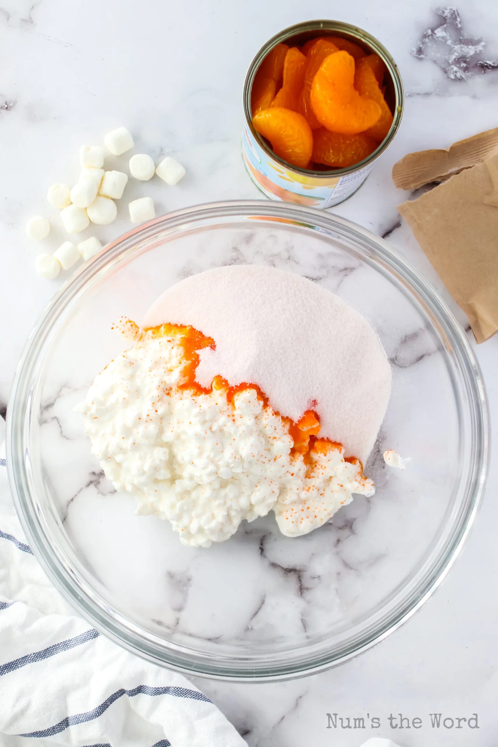 cottage cheese and orange jello