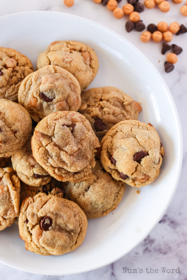 Caramel Peanut Butter Chocolate Chip Cookies Num's the Word