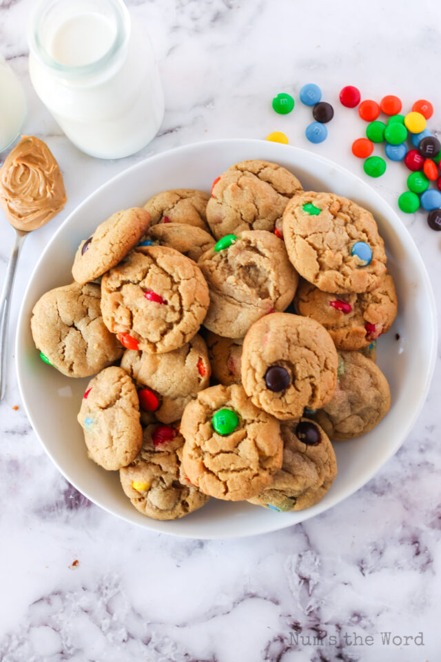 Peanut Butter M&M Cookies Num's the Word
